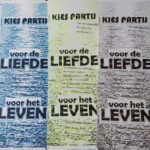 Weergave van de drie kleuren variant van de print.